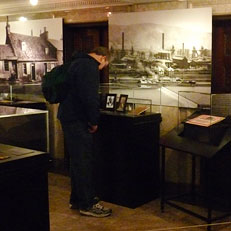 Exhibit with Skibo Castle Flag in Foreground
